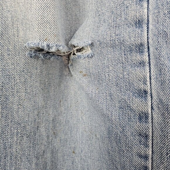 Levis 505 Jeans Mens Tag 38x30 Act 37x29 Blue Distressed Stright Leg Denim - Picture 8 of 10